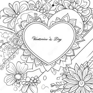 Pagina Para Colorear De Tarjetas Coloridas Del Dia De San Valentin 85239-26241