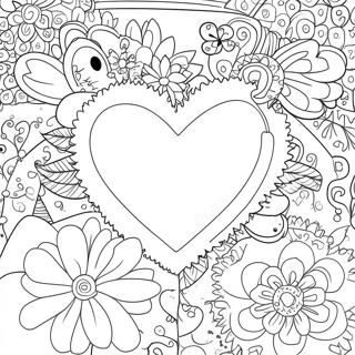 Pagina Para Colorear De Tarjetas Coloridas Del Dia De San Valentin 85239-26243
