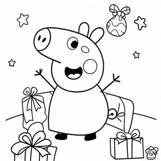 Peppa Pig Navidad Páginas Para Colorear