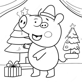 Pagina Para Colorear De Peppa Pig En Navidad 85261-26247