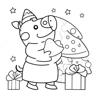 Pagina Para Colorear De Peppa Pig En Navidad 85261-26248