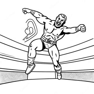 Pagina Para Colorear De Luchador De Wwe Saltando Sobre Oponente 85288-26272