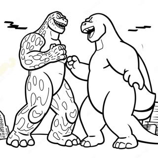 Godzilla Vs Kong Páginas Para Colorear