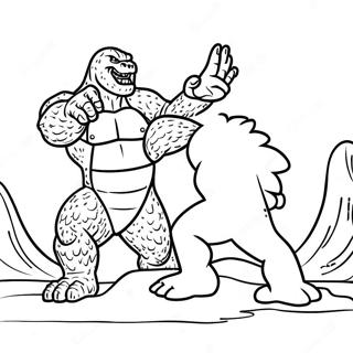 Pagina Para Colorear De Godzilla Vs Kong 85313-26288