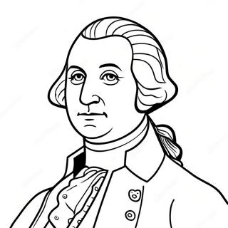 George Washington En La Pagina Para Colorear De Hamilton 85496-26441