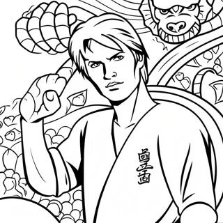 Pagina Para Colorear Del Sensei Johnny Lawrence De Cobra Kai 85599 26521