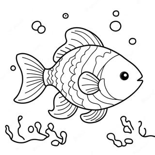 Pagina Para Colorear Del Lindo Pez Dorado Nadando 85698-26591