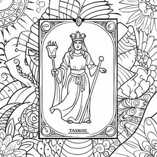 Pagina Para Colorear De Cartas Del Tarot Misticas 86109-26910