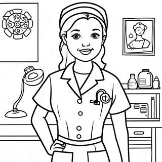 Pagina Para Colorear De Enfermera En Scrubs 86210 26995