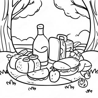 Pagina Para Colorear De Un Picnic 86670-27350