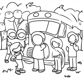 Pagina Para Colorear Emocionante De Excursion De Cuarto Grado 86700-27386