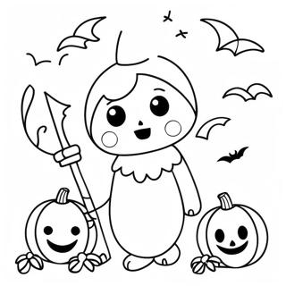 Halloween Kawaii Páginas Para Colorear