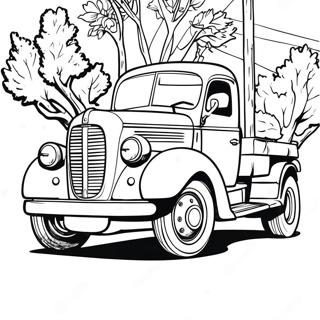 Pagina Para Colorear De Camion Vintage 86852 27498