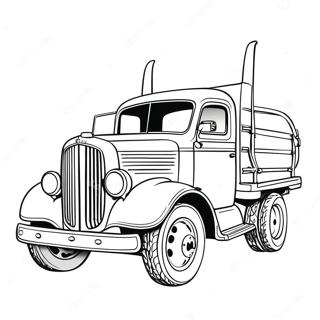 Pagina Para Colorear De Camion Vintage 86852 27500