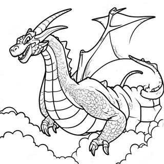 Rey Ghidorah Volando En El Cielo Pagina Para Colorear 86955 27582