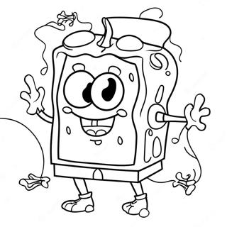 Pagina Para Colorear De Spongebob De Halloween 87106-27692