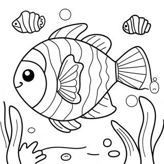 Pez Bonito Bajo El Agua Pagina Para Colorear 87209-27766