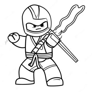 Kai Ninjago Con Elemento De Fuego Pagina Para Colorear 87235 27790