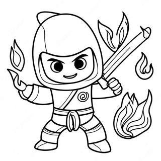 Kai Ninjago Con Elemento De Fuego Pagina Para Colorear 87235 27791