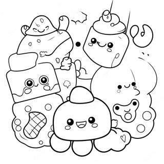 Pagina Para Colorear De Adorables Amigos De Comida Num Noms 87392-27919