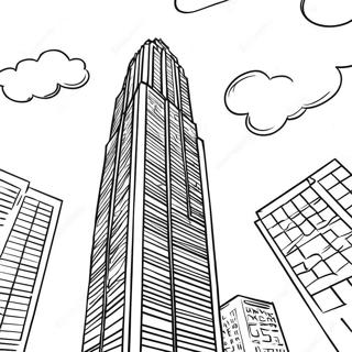 Pagina Para Colorear De Rascacielos Alto 87597 28076
