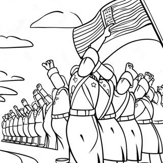 Pagina Para Colorear Del Desfile Patriotico Del Dia De La Bandera 87775-28212