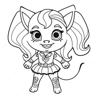 Pagina Para Colorear De Clawdeen Wolf En Atuendo Espeluznante 87876-28288