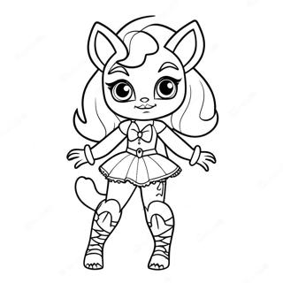 Pagina Para Colorear De Clawdeen Wolf En Atuendo Espeluznante 87876 28465
