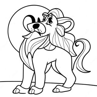 Pagina Para Colorear De Clawdeen Wolf Aullando A La Luna 87878-28296