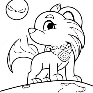 Pagina Para Colorear De Clawdeen Wolf Aullando A La Luna 87878 28473