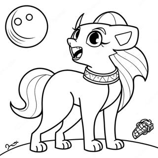 Pagina Para Colorear De Clawdeen Wolf Aullando A La Luna 87878 28474