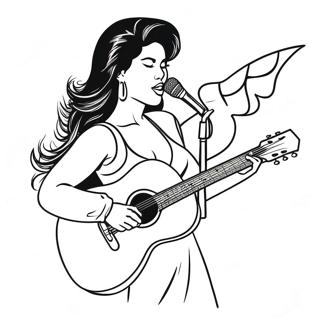 Pagina Para Colorear De Selena Quintanilla Con Guitarra 87905-28500