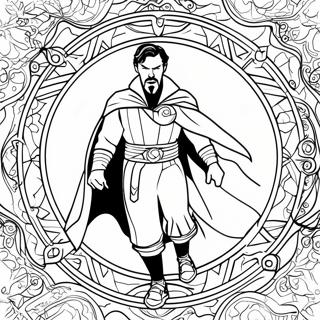Doctor Strange Con El Ojo De Agamotto Pagina Para Colorear 87930-28334