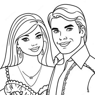 Barbie Y Ken Páginas Para Colorear