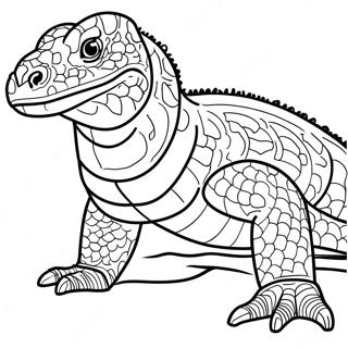 Dragón De Komodo Páginas Para Colorear