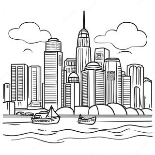 Pagina Para Colorear De Paisaje Urbano De Pacific Rim 88264-28776