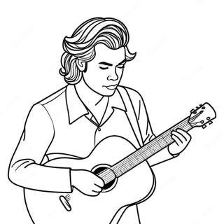 Pagina Para Colorear De Harry Styles Tocando La Guitarra 88340 28829