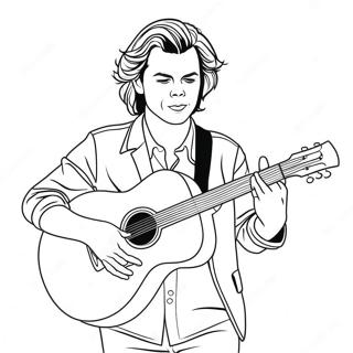 Pagina Para Colorear De Harry Styles Tocando La Guitarra 88340 28831