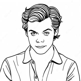 Pagina Para Colorear De Harry Styles Con Fan 88341-28835