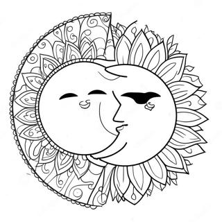 Pagina Para Colorear De Sol Y Luna Bohemios 88441-28900