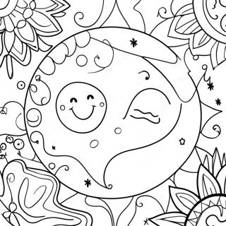 Pagina Para Colorear De Sol Y Luna Bohemios Caprichosos 88443 28905