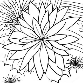 Pagina Para Colorear De Fuegos Artificiales Brillantes En El Cielo 88495-28945