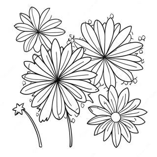 Pagina Para Colorear De Una Celebracion De Fuegos Artificiales 88496-28952