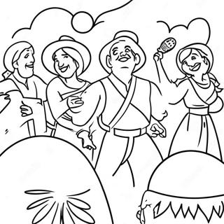 Pagina Para Colorear De Un Vibrante Festival Puertorriqueno 88547-28989