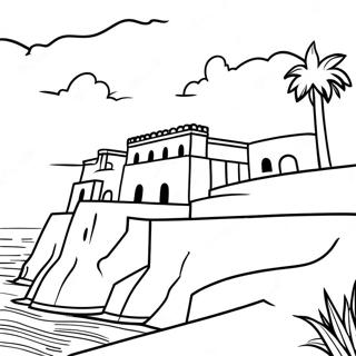 Pagina Para Colorear Del Historico El Morro De Puerto Rico 88548-28993