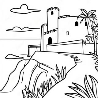 Pagina Para Colorear Del Historico El Morro De Puerto Rico 88548-28996