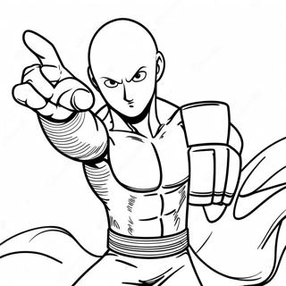 Pagina Para Colorear De Saitama En Accion 88622-29044