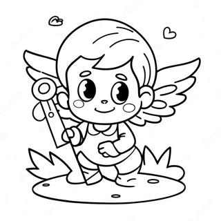 Pagina Para Colorear De Nino Aventurero Con Arco De Cupido 88806 29191