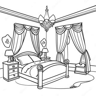 Pagina Para Colorear De Dormitorio Con Tematica De Fantasia 88935-29296