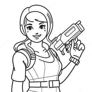 Chica De Fortnite Páginas Para Colorear